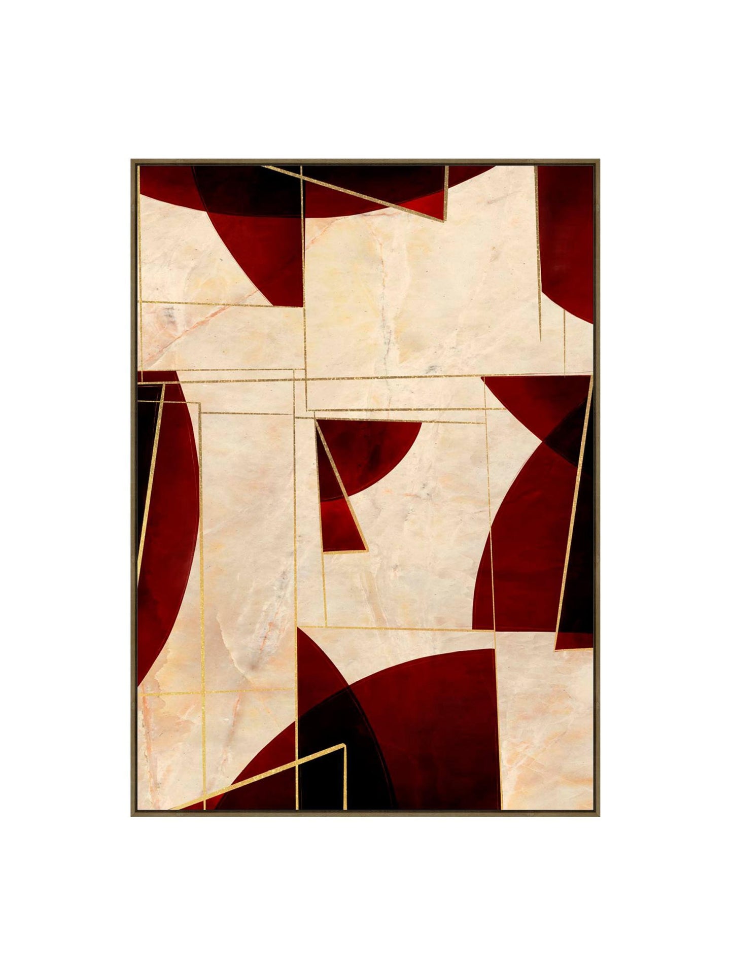 Framed Wall Art In reds and Golds