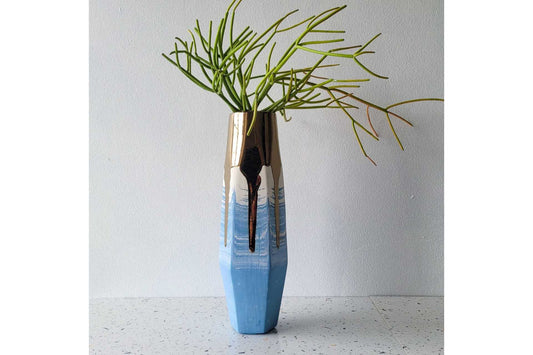 Blue Bronze Vase