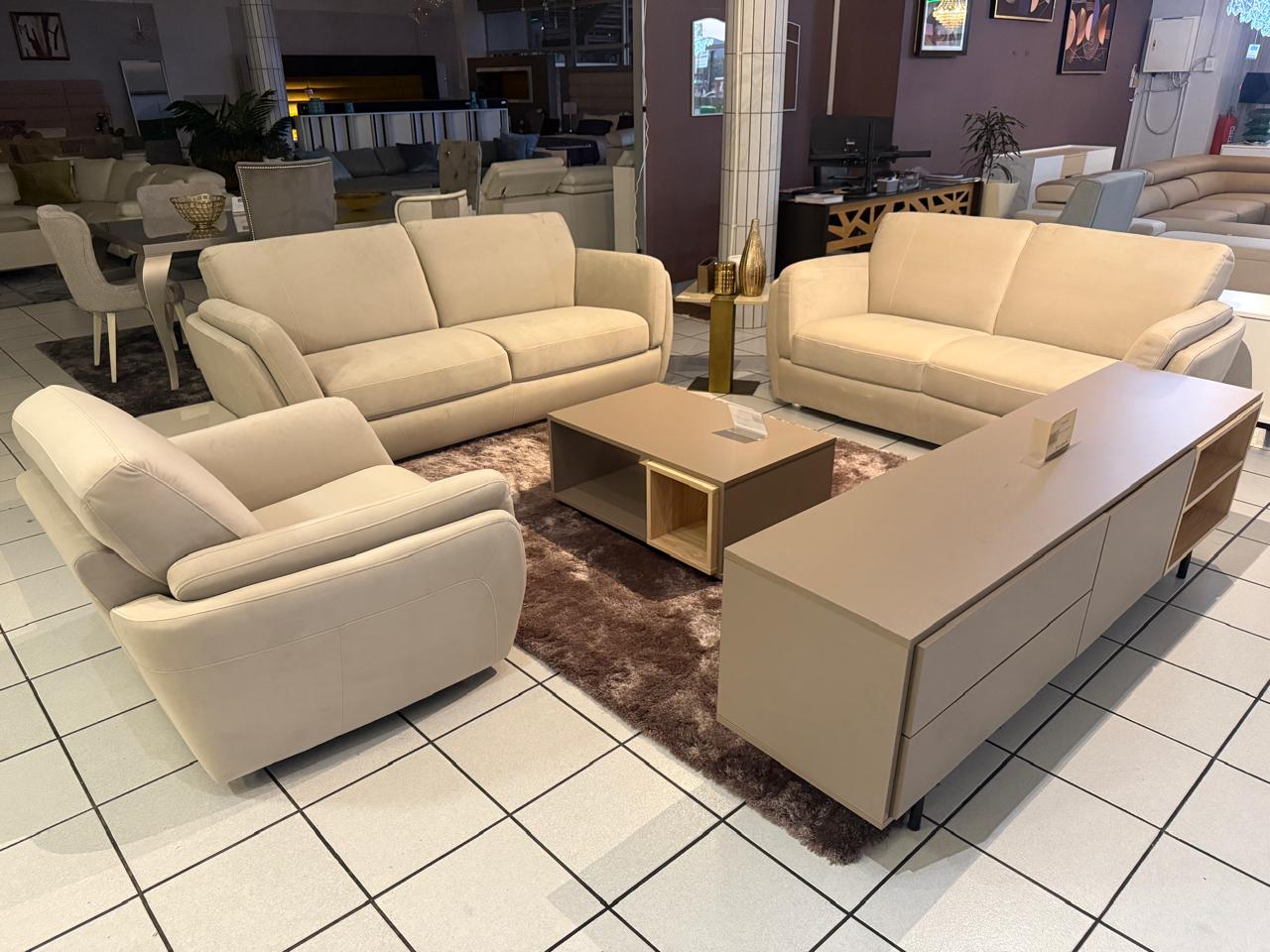 3+2+1 seater sofa set in luxury fabric