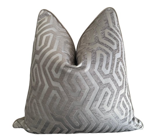 luxury scatter cushion with textured geometeric design