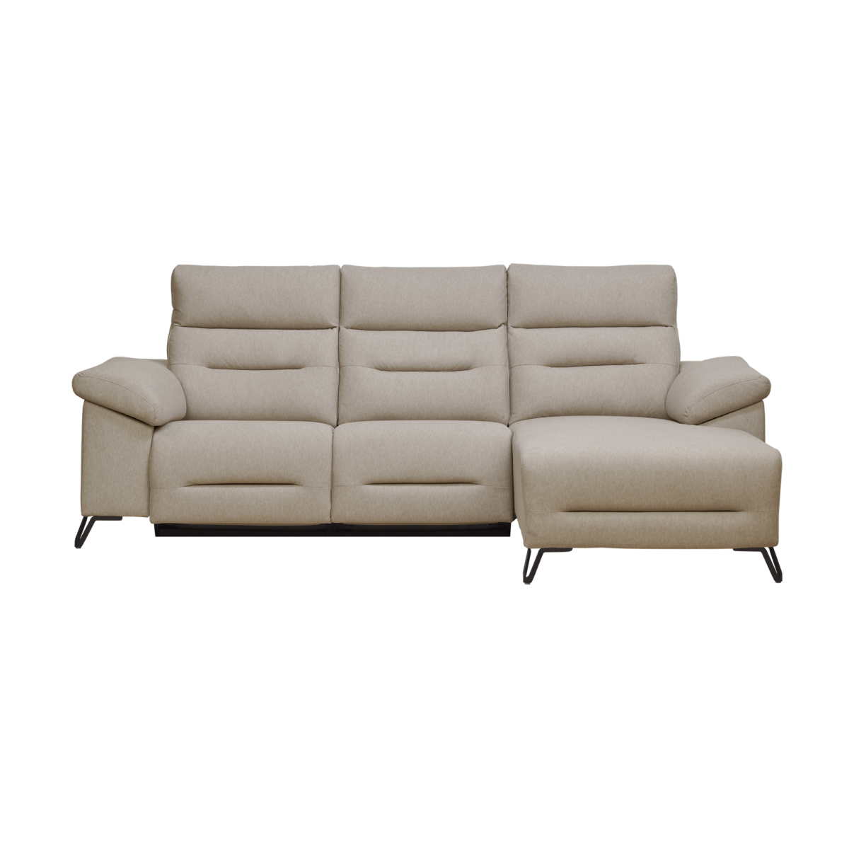 L-shape sofa with high back and extra padded seating and cushioning