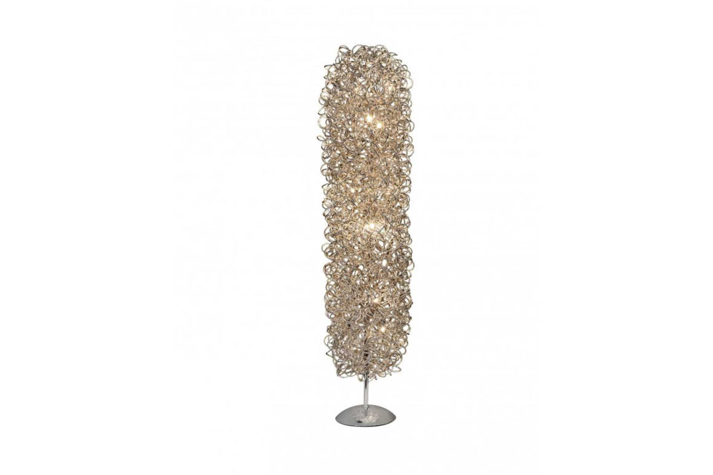silver tubing standing floor lamp in cloud shape.