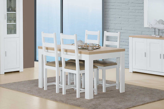 Extendable dining table 6 to 10 seater wooden table.
