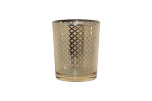 Geometric Gold Votive Candleholder