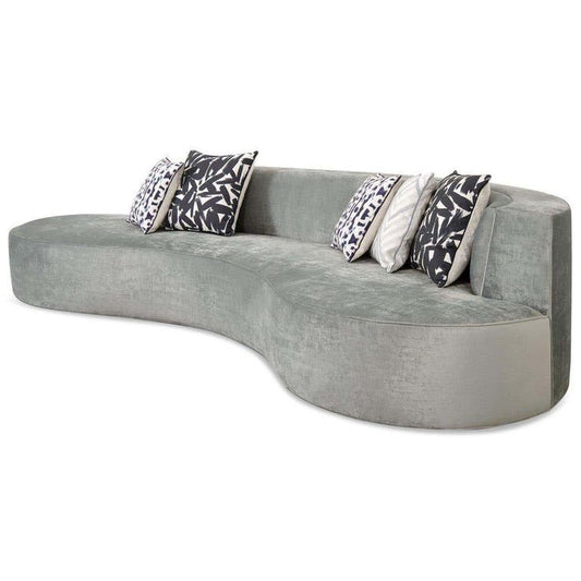 4 seater grey curve sofa 