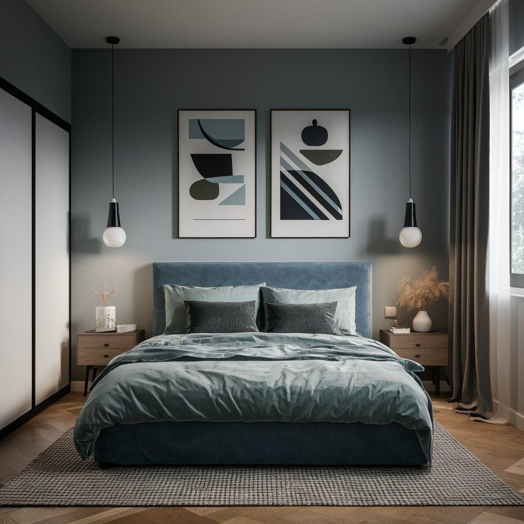 Josephine headboard is upholstered in fabric or genuine leather. Floor standing headboard.