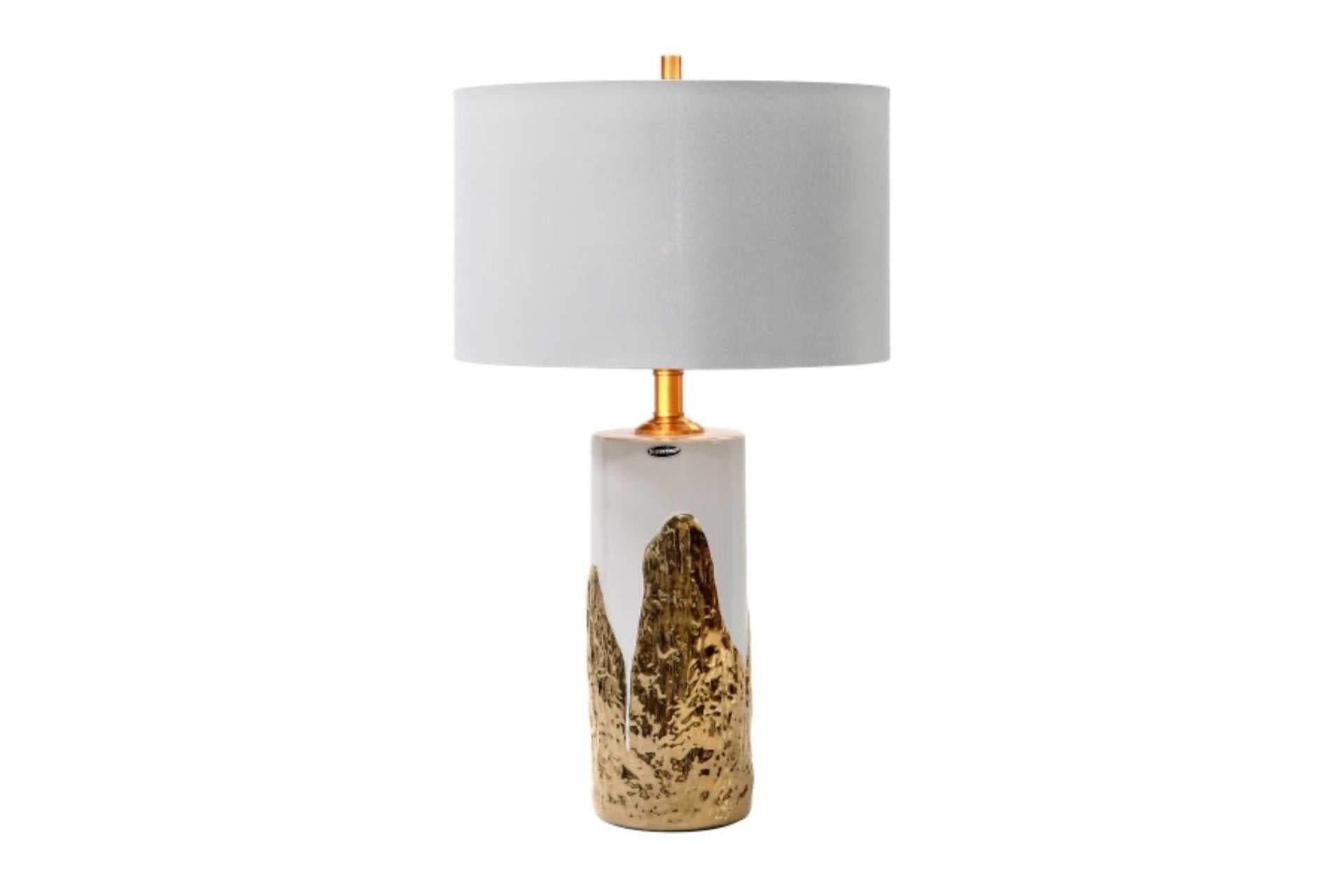 White and gold table lamp