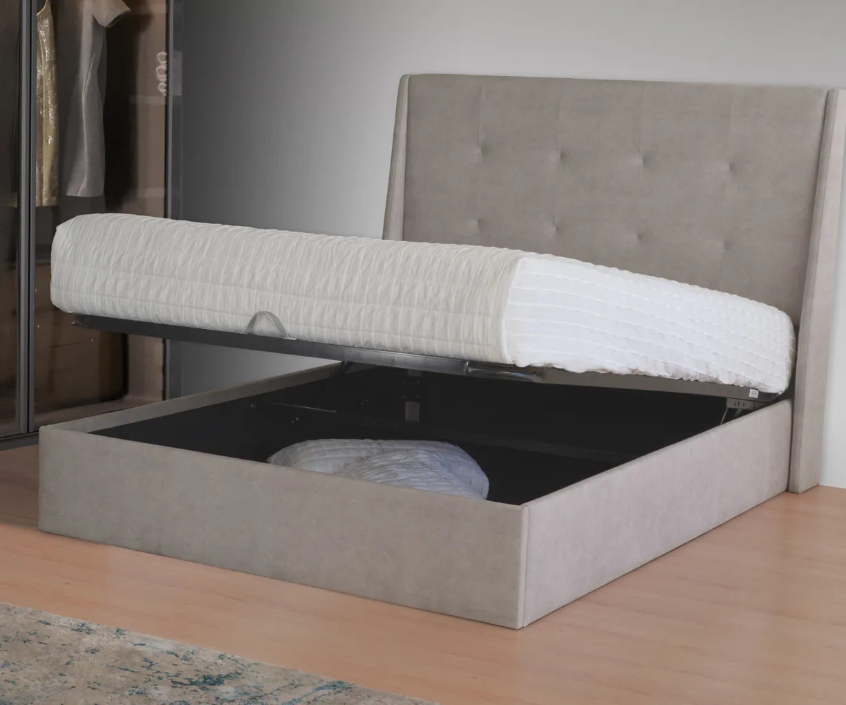 hidden storage trunk under mattress