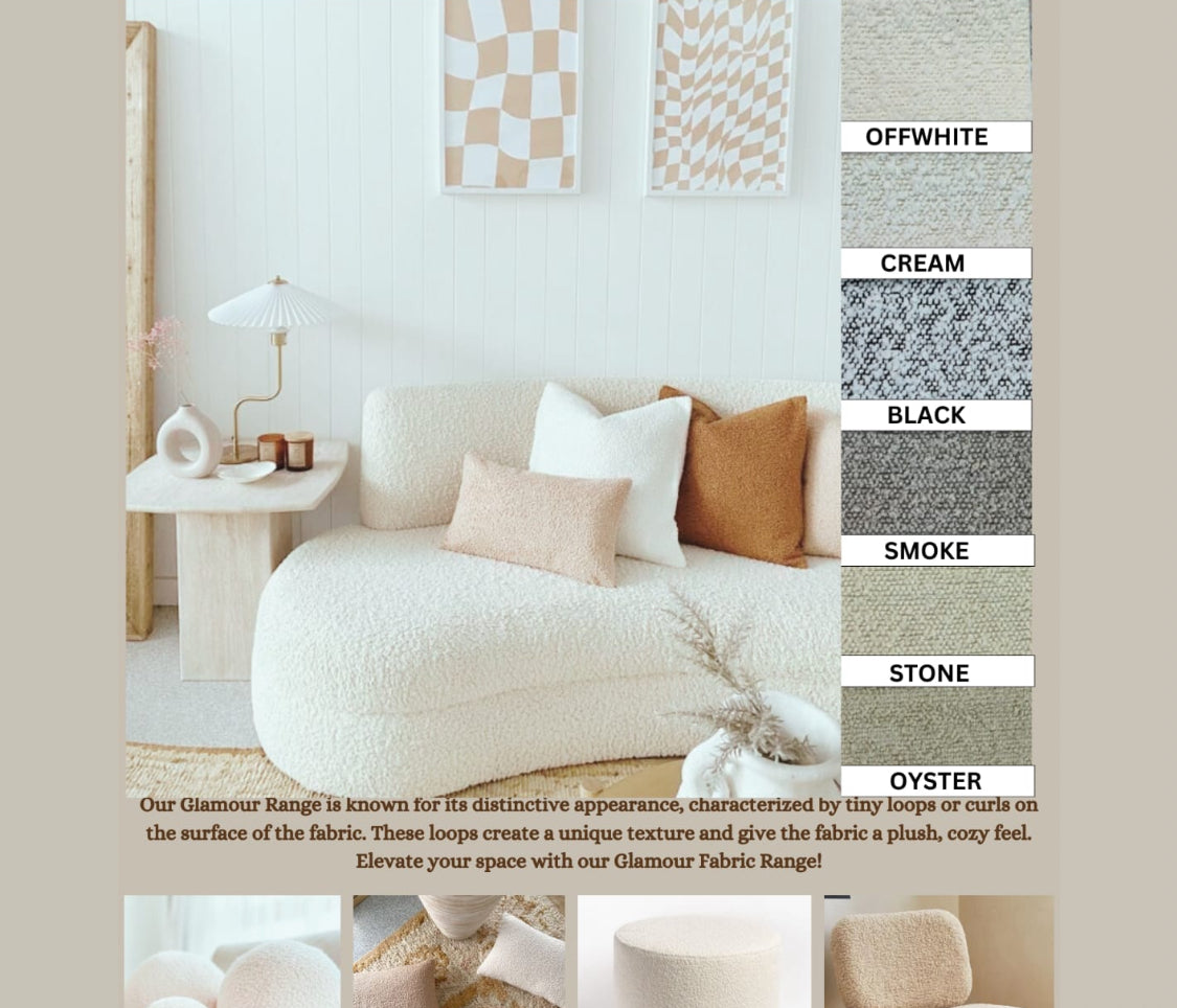colour options for boucle fabric