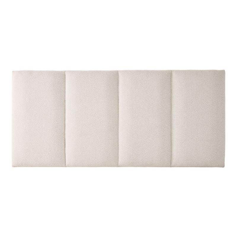 4 segment headboard with stitching detail. floor standing extra width headboard.