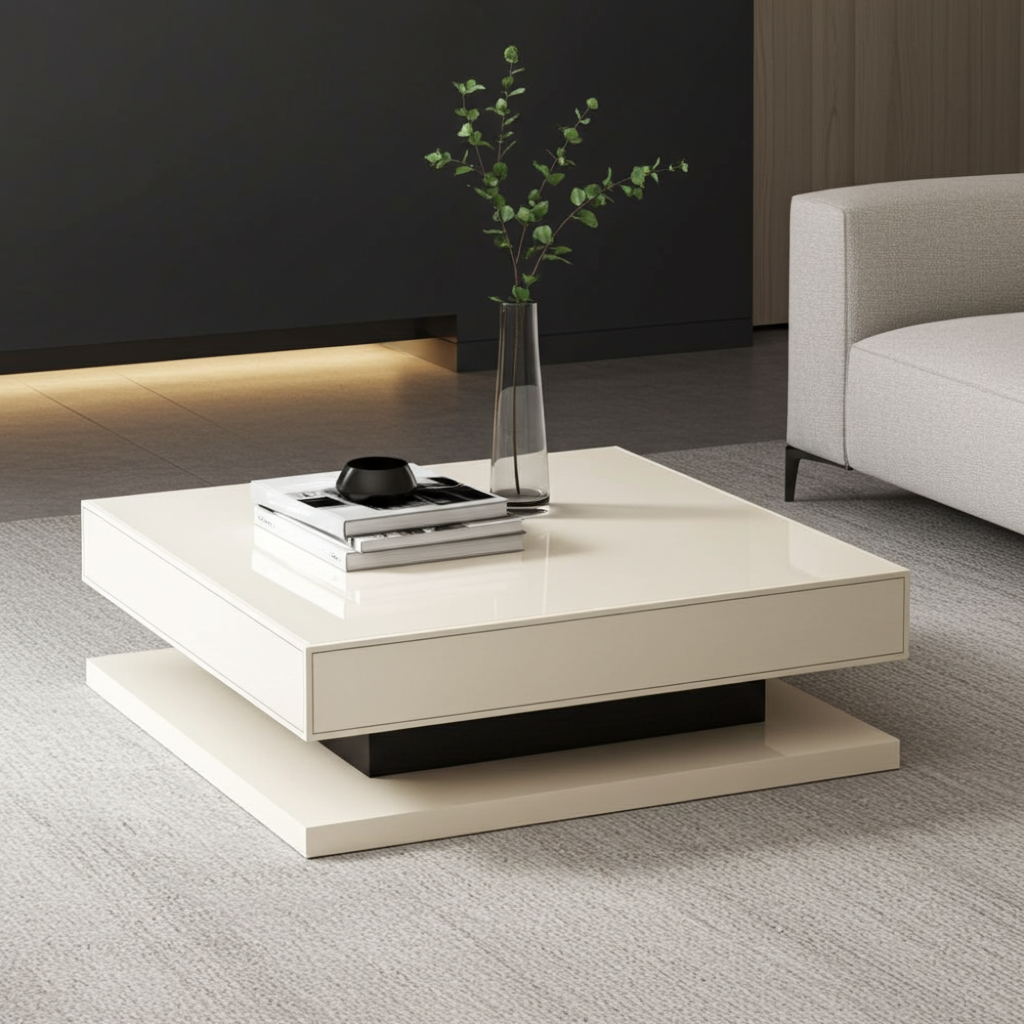 Sublime Coffee Table Ivory Gloss Wood