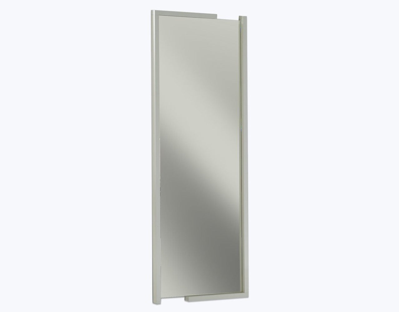 white wooden framed mirror