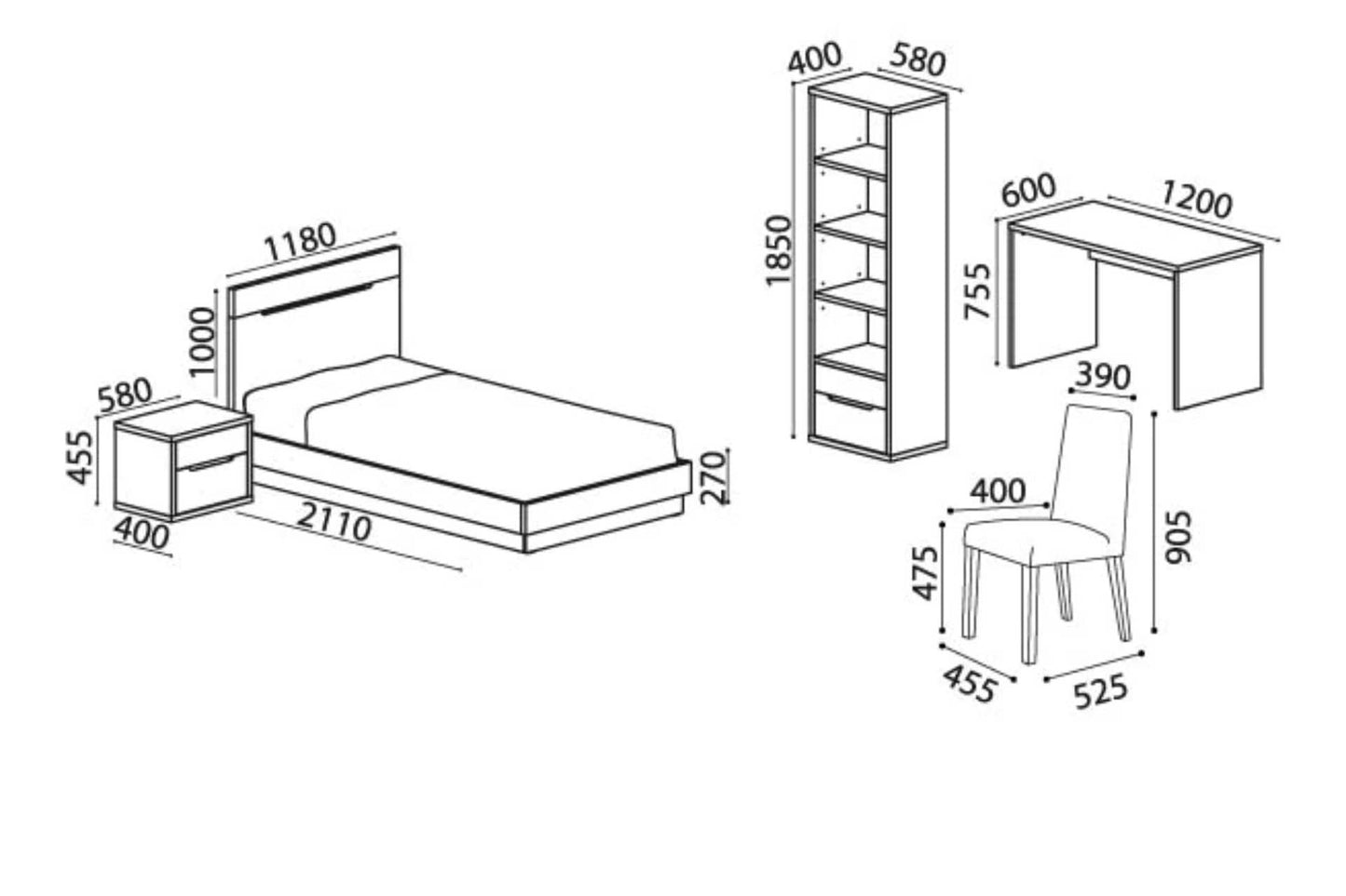 Viena Queen Bedroom Set