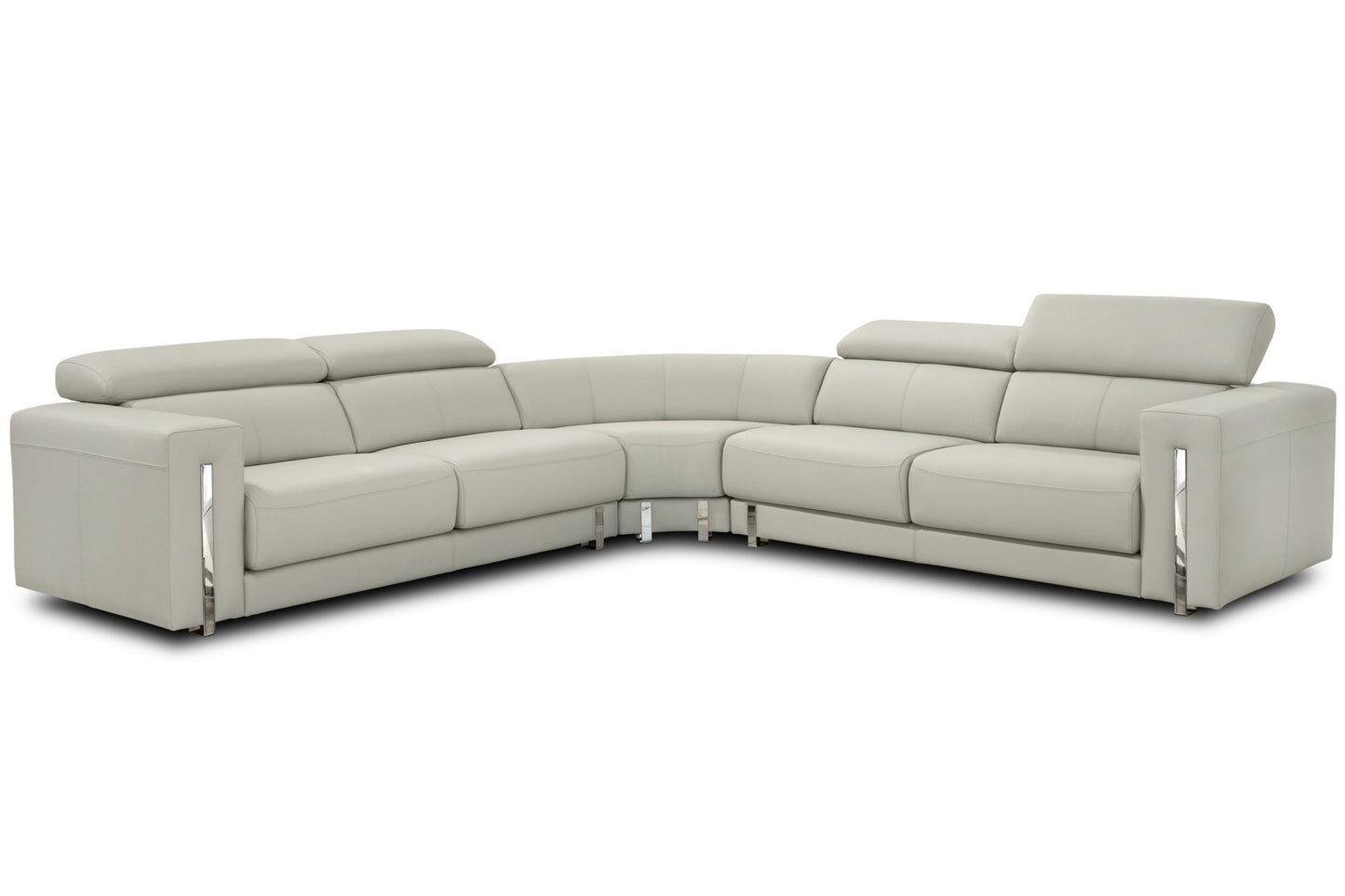 Walter 3+3 Corner Sofa With Discreet Docking Station (SIZE 3.2M X 3.2M) Colour: Light Grey