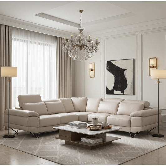 large leather corner couches with adjustable headrests