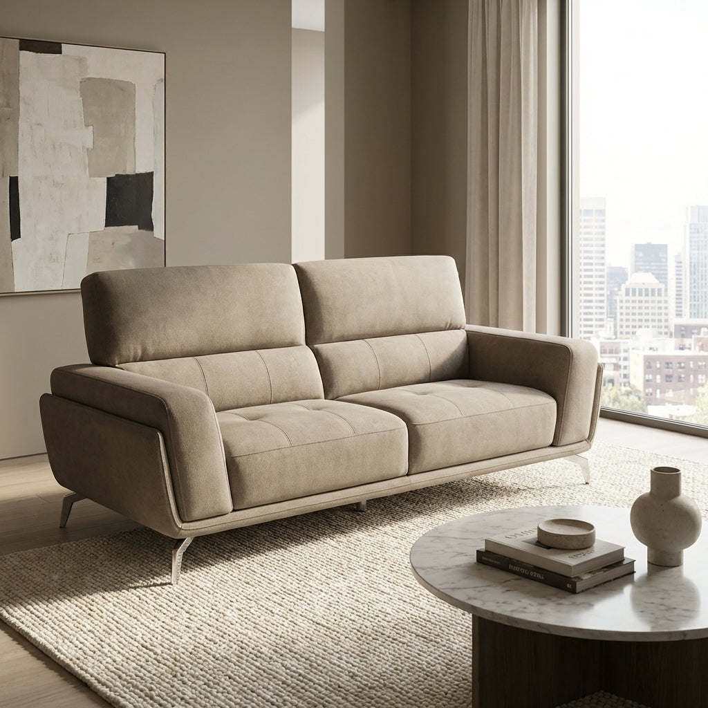 Megan 3 Seater Sofa ( Elephant Grey Fabric)