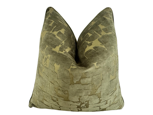 size 60x60 scatter cushion in earthy elegant greens
