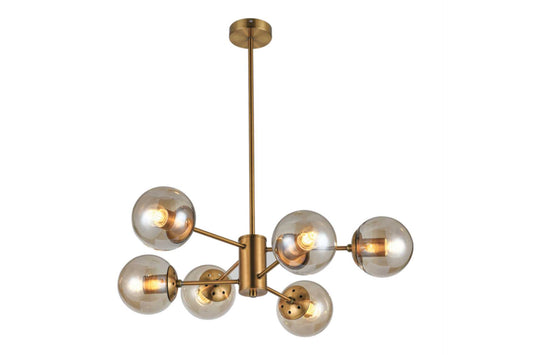 amber glass balls chandelier.