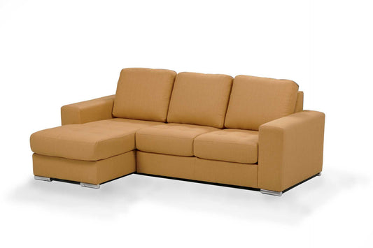 L-shape mustard fabric couch