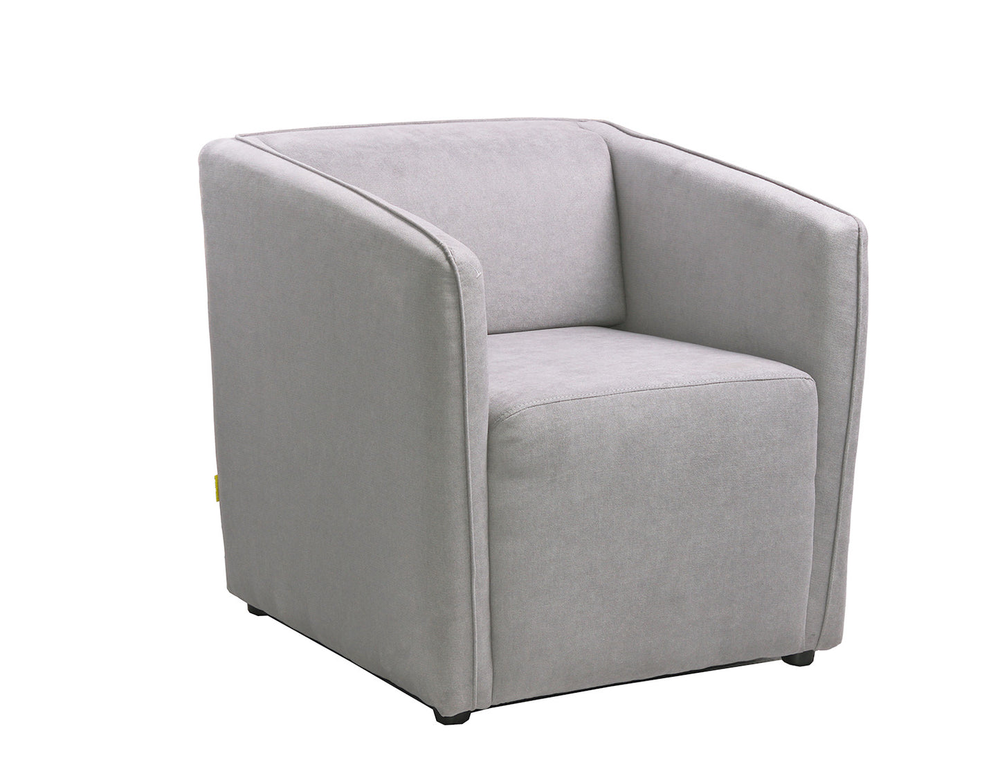 Light grey fabric armchair