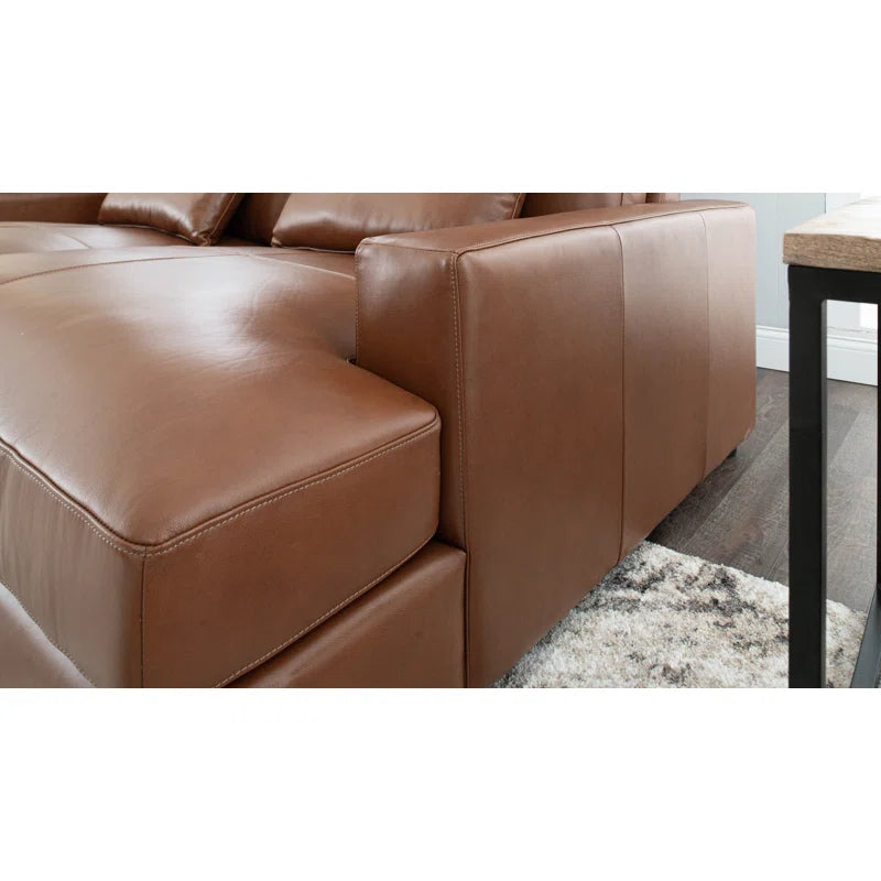 Italian leather daybed couch