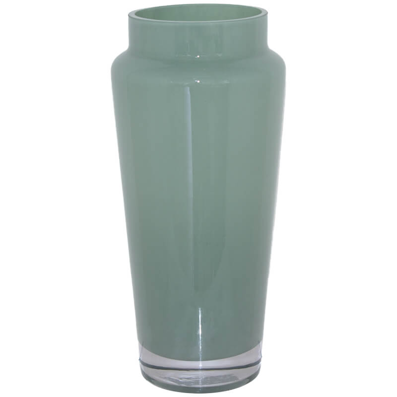 large sage green glass vase