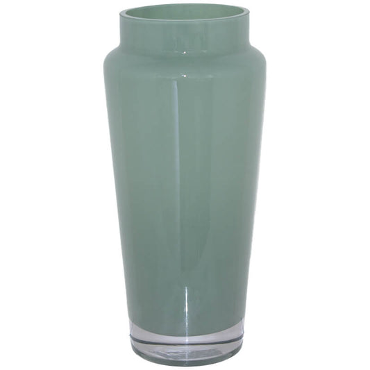 large sage green glass vase