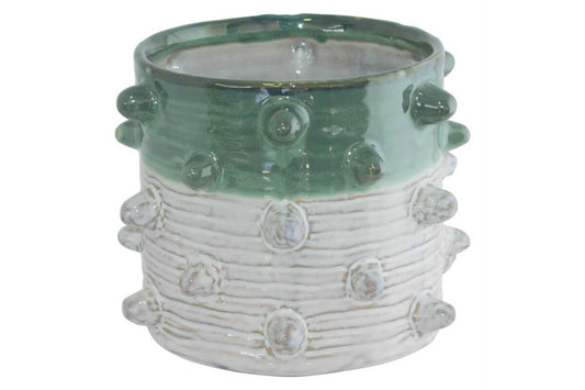 Ceramic flower pot in sage