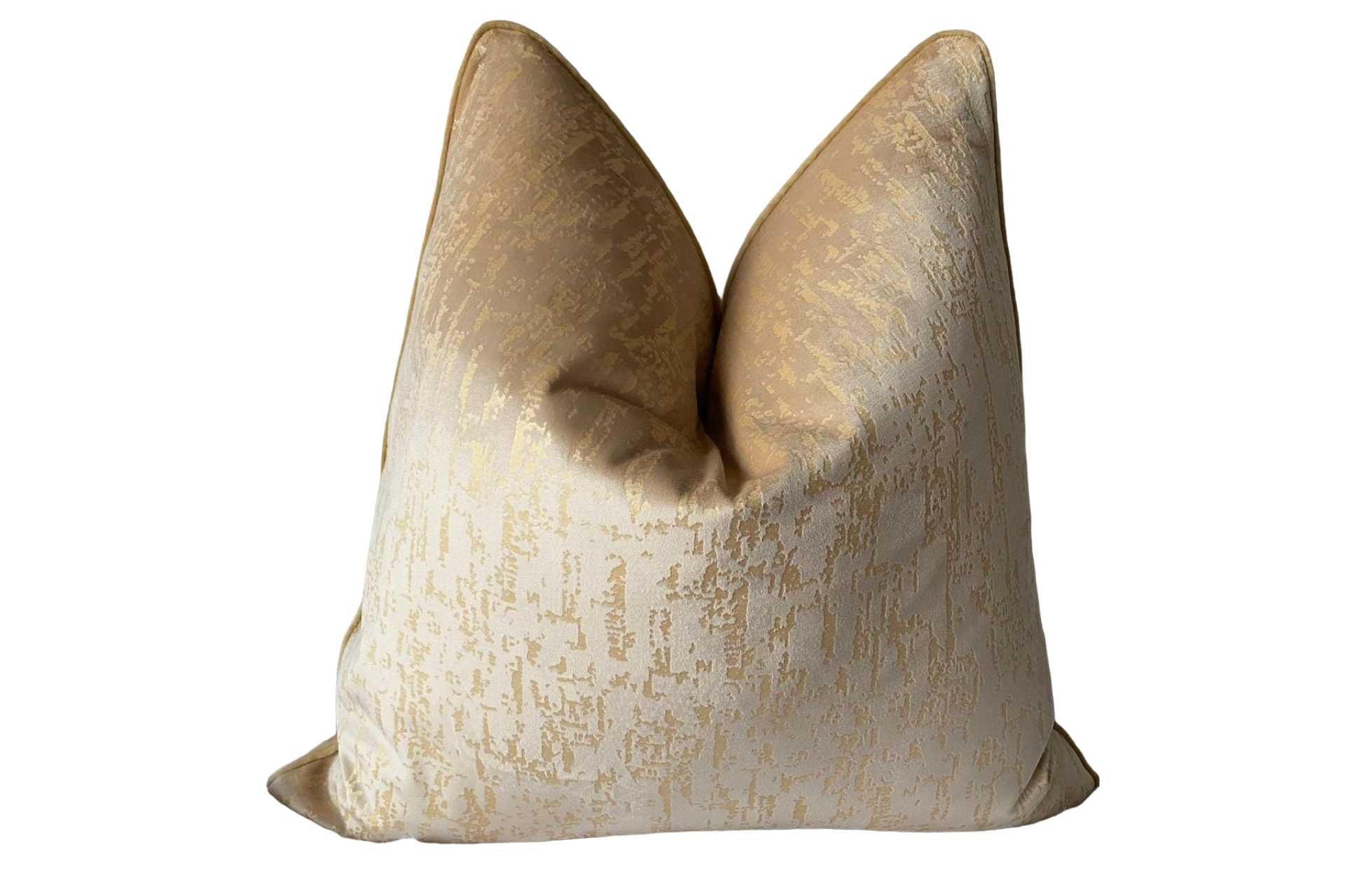 Ivory and gold scatter cushion , double sided fabric scatter cushion. 