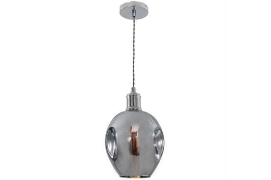 silver mirror dented lighting pendant