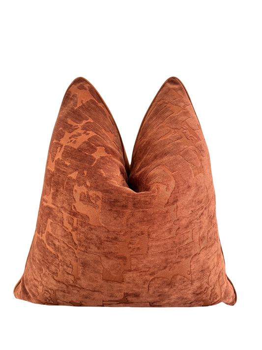 size 60x60, orange luxurious fabric