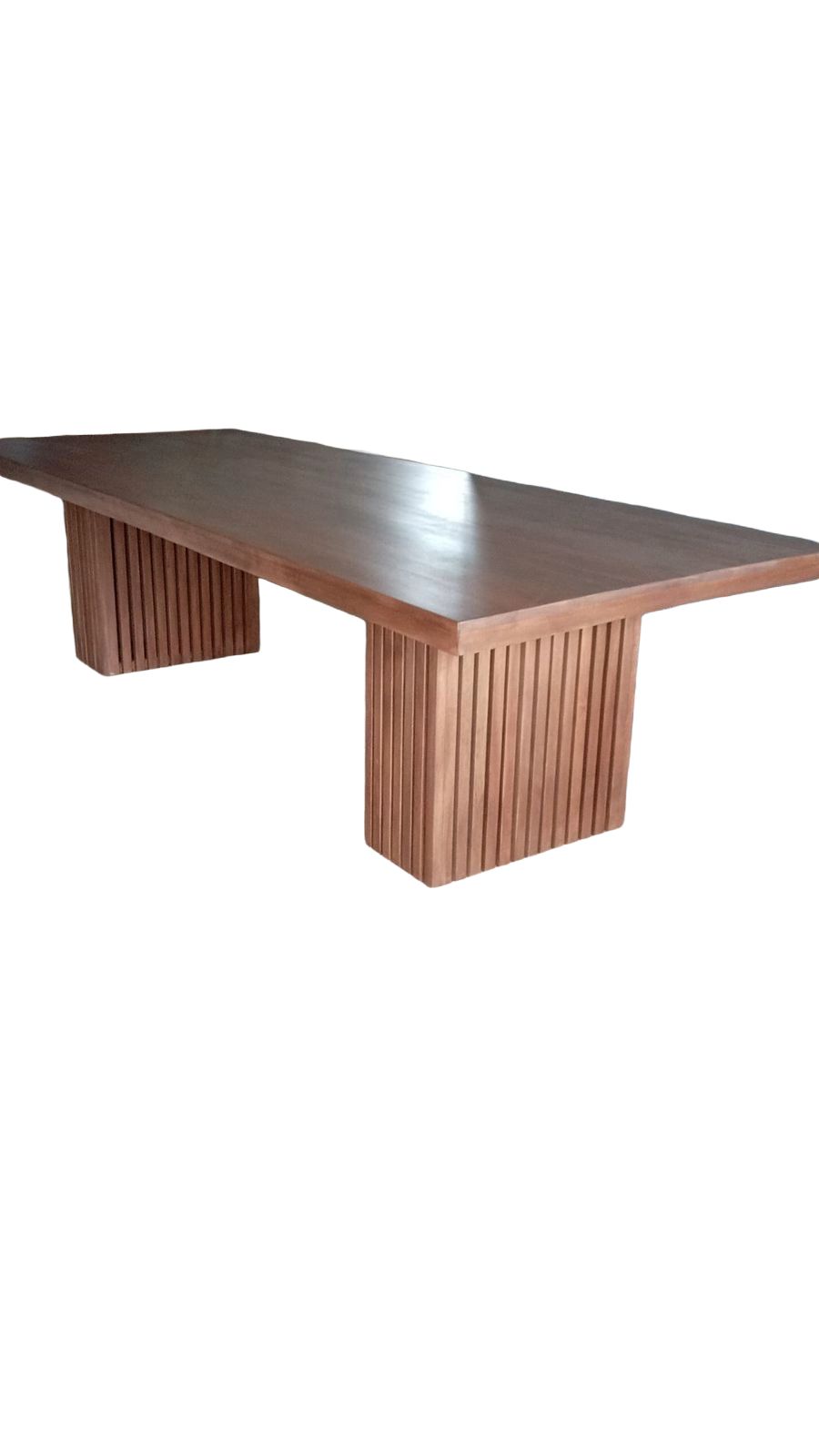 Solid wood dining table in wood stain: antique pine. 12 seater dining table 