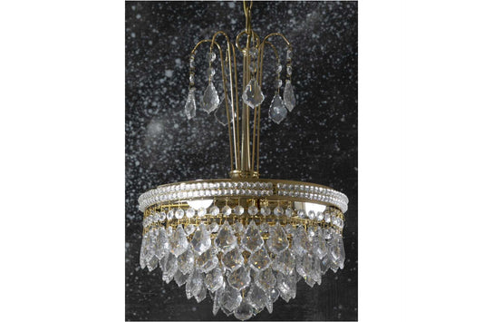 Crystal 24 Carat Gold Plated Chandelier
