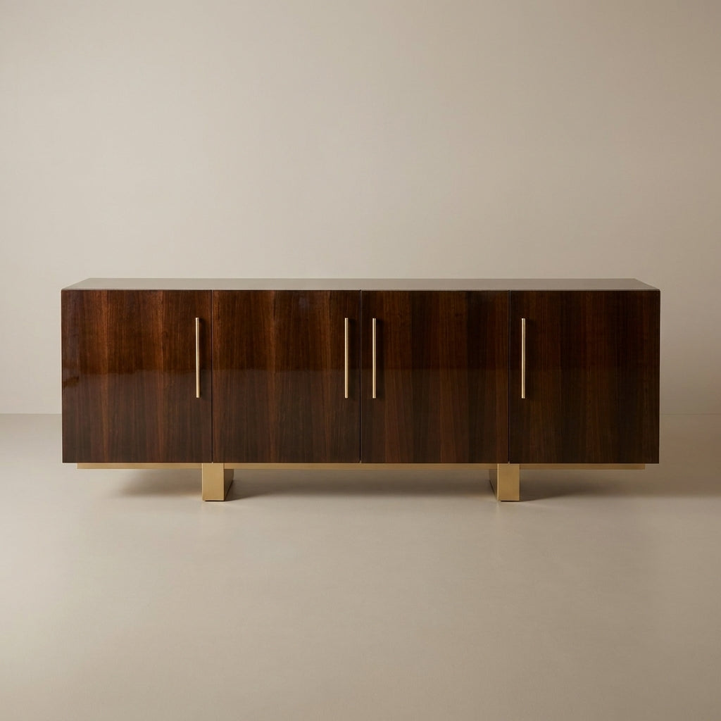 solid wood storage cabinet dark wood grain sideboard modern luxury furniture nelspruit