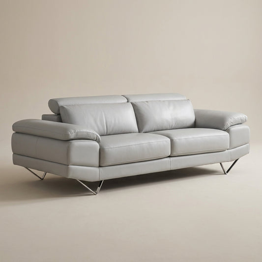 Luxury 3 seater leather couch adjustable headrests Euro crafted. Delivery South Africa Galeria Furniture