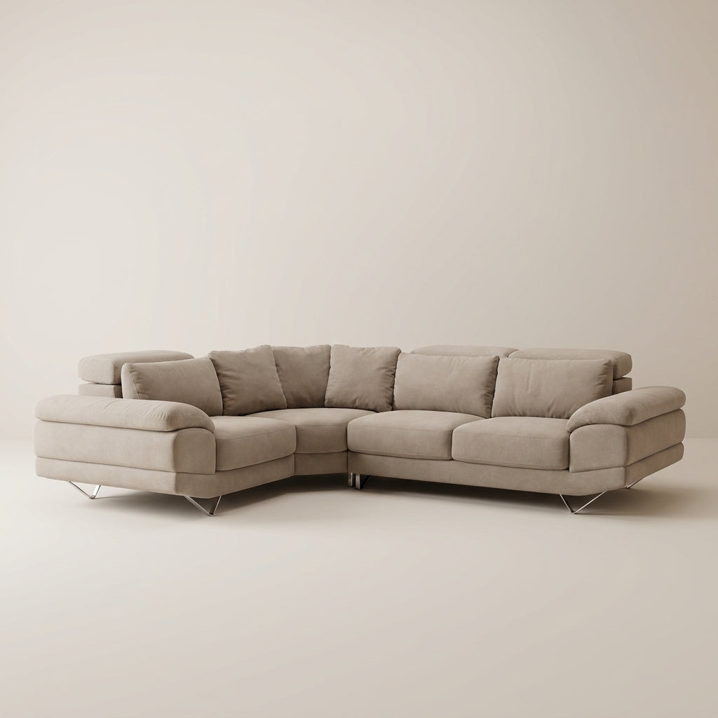 taupe fabric corner sofa euro crafted luxury lounge couch nelspruit south africa. Galeria Furniture. 