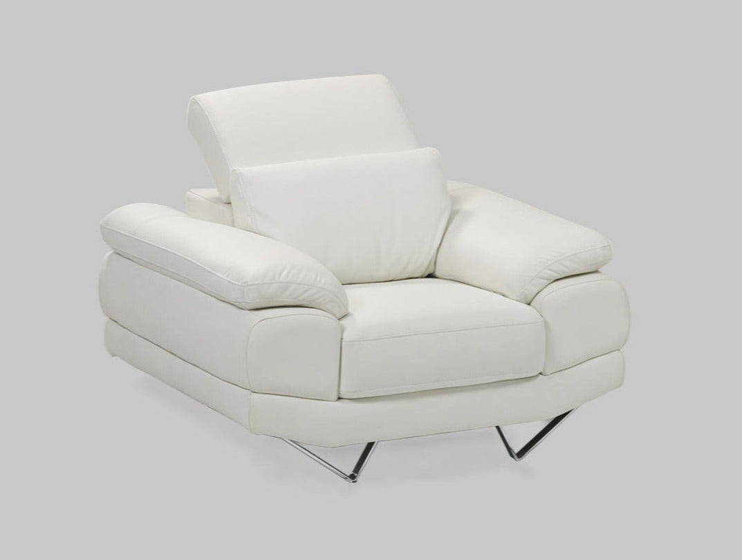 GALERIA Luxury Furniture White Leather Sofa Armchairs Galeria