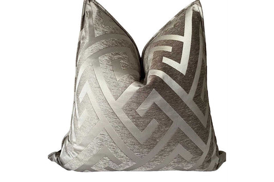 Bronze double sided  geometric scatter cushion 