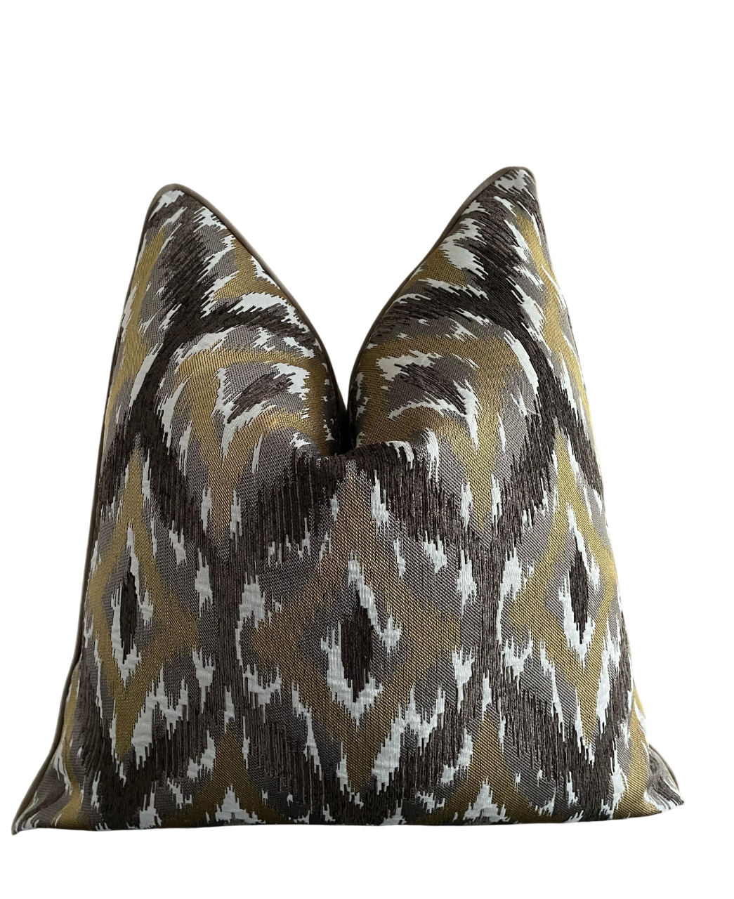 esme scatter cushion in black bronze and white prints. 