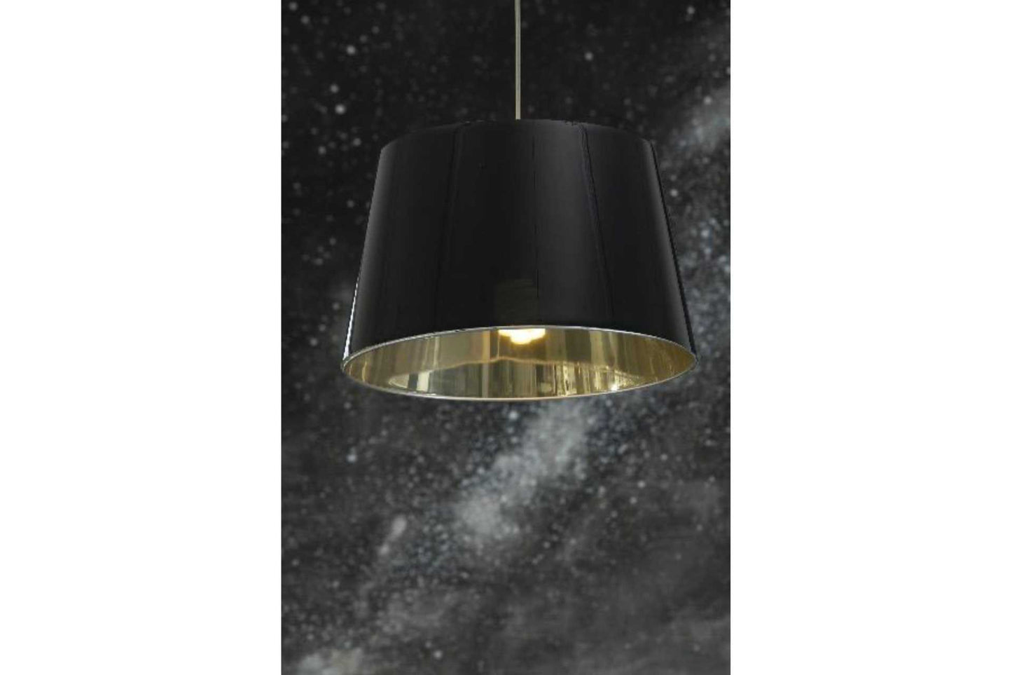 Black Lighting pendant with gold mirror interior