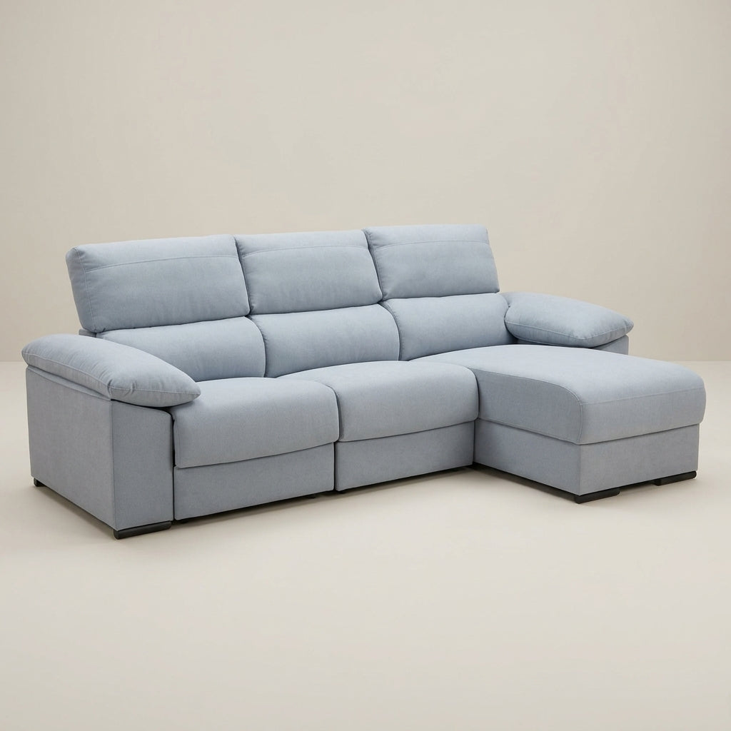 Recliner sofa with extendable leg rests like Lazyboys and storage. High back daybed sofa extra comfy and padded. Galeria Furniture SA