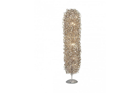 silver tubing standing floor lamp in cloud shape.