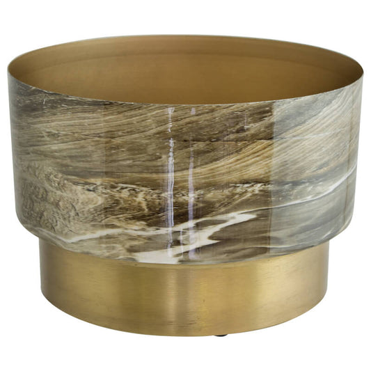 Marble and gold decor pot