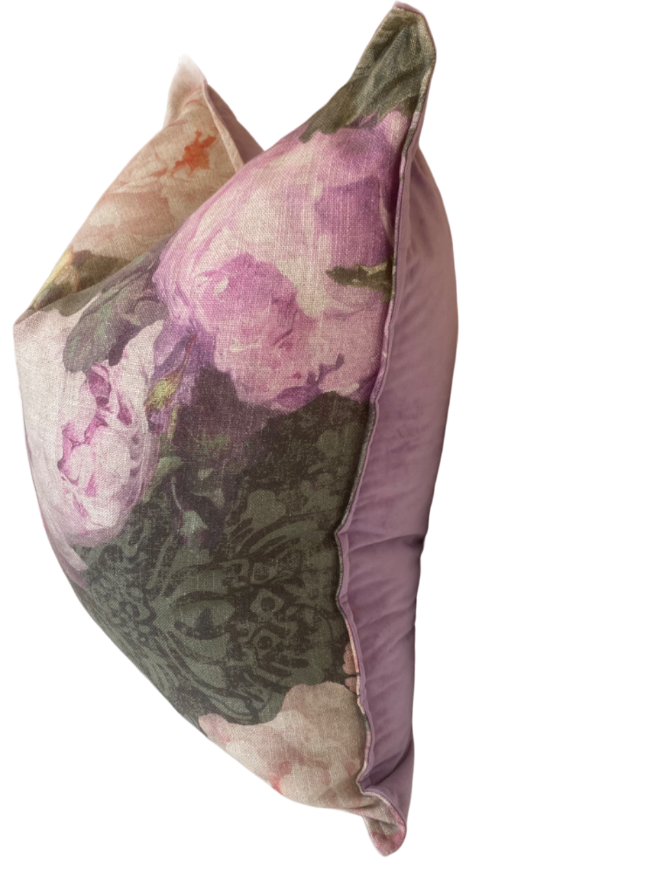 2 sided floral scatter cushion with feather inner