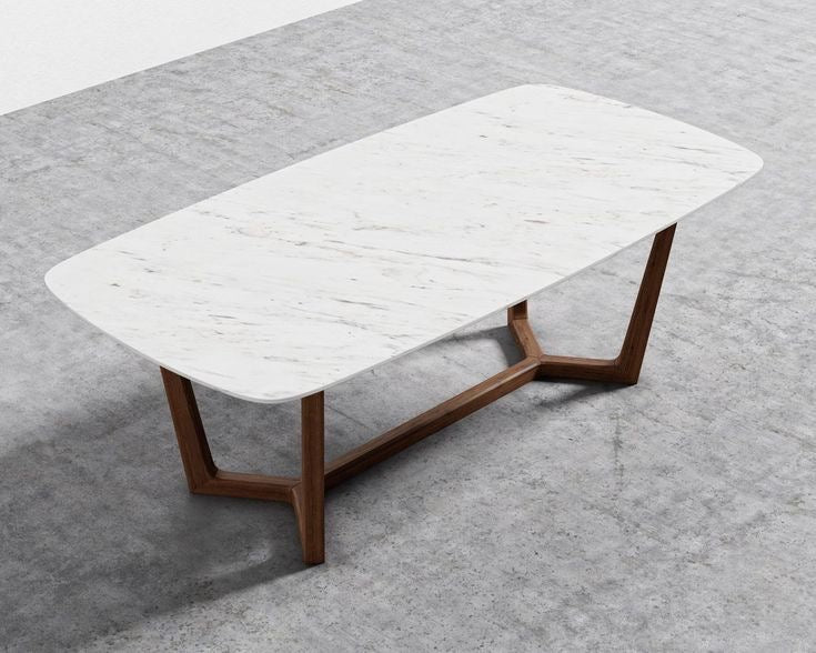 stone top dining tables with steel legs