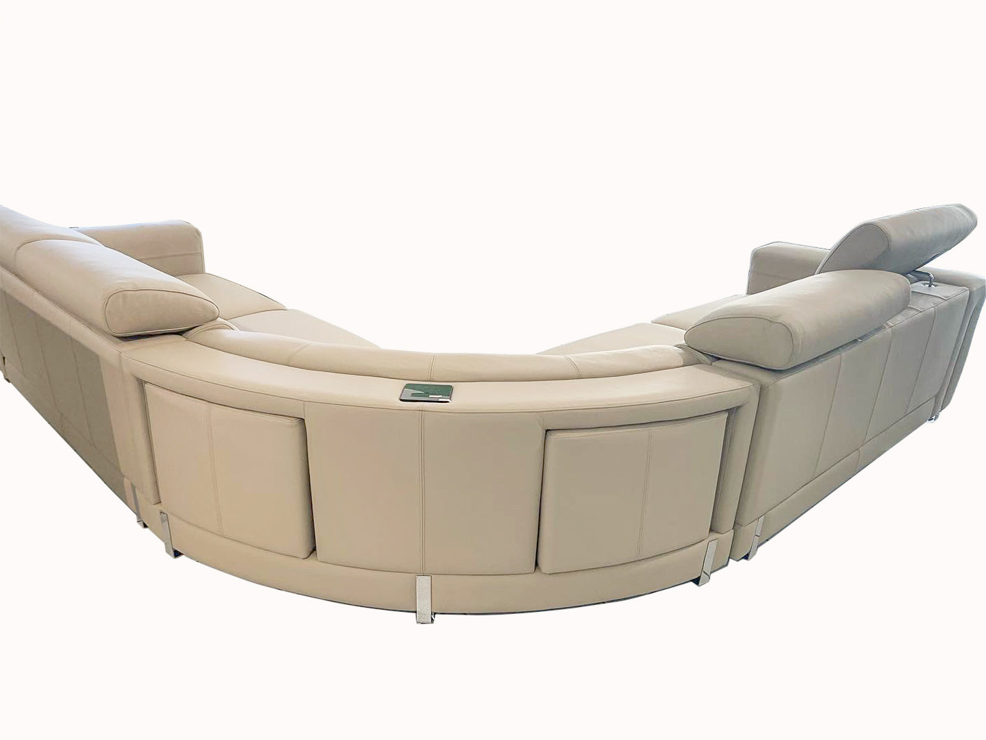 Walter 3+3 Corner Sofa With Discreet Docking Station (SIZE 3.2M X 3.2M) - COLOUR: BUGATY MASTIC