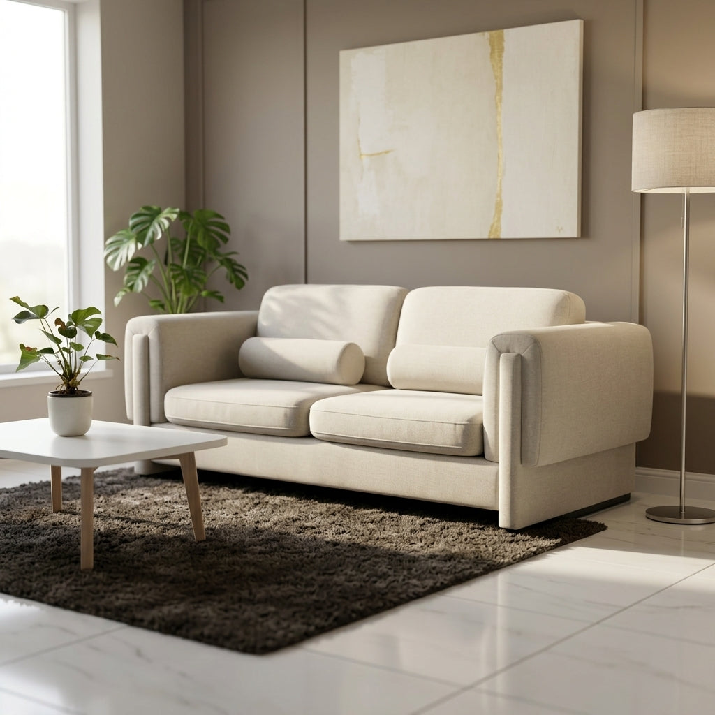 Sofa JA Kenya Pearl 2 seater sofa styled in modern living room - luxury loveseat sofa South Africa