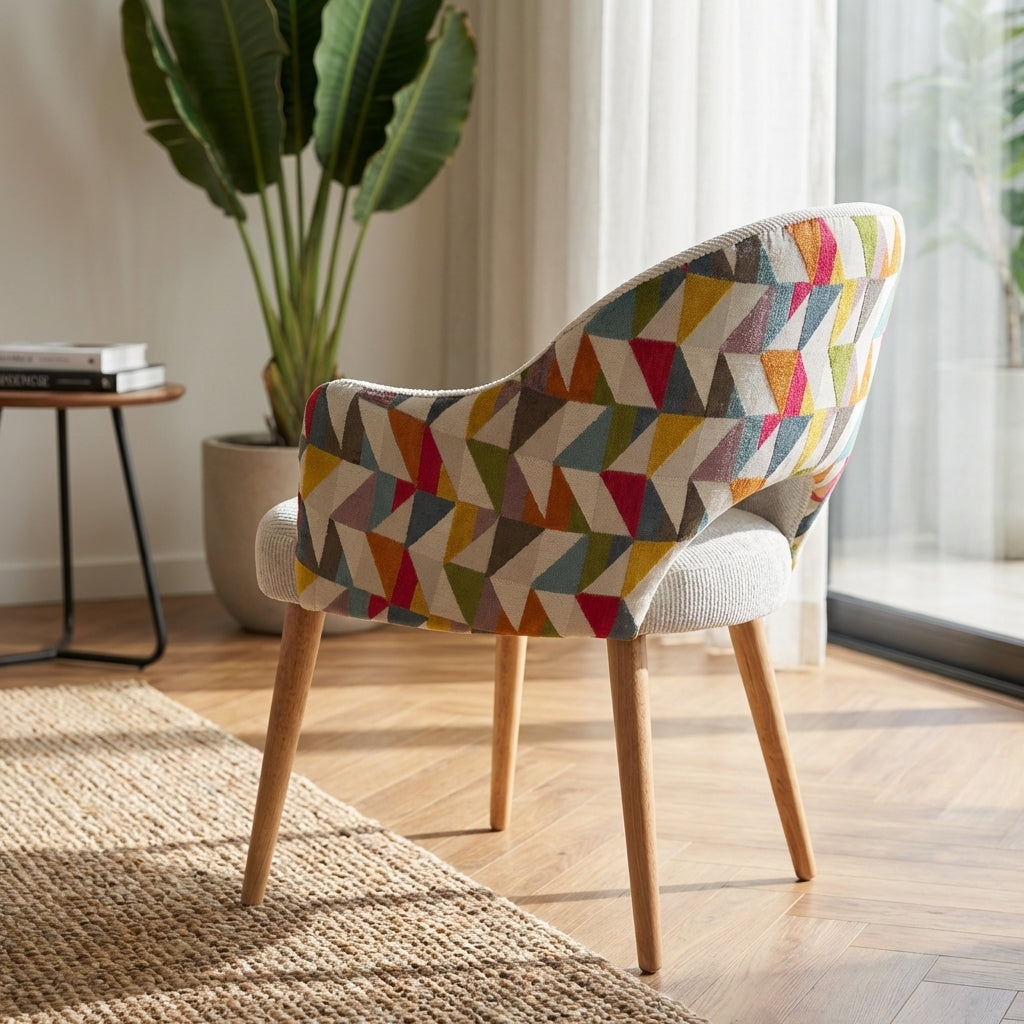 Luxury dining chair in luxe fabrics.