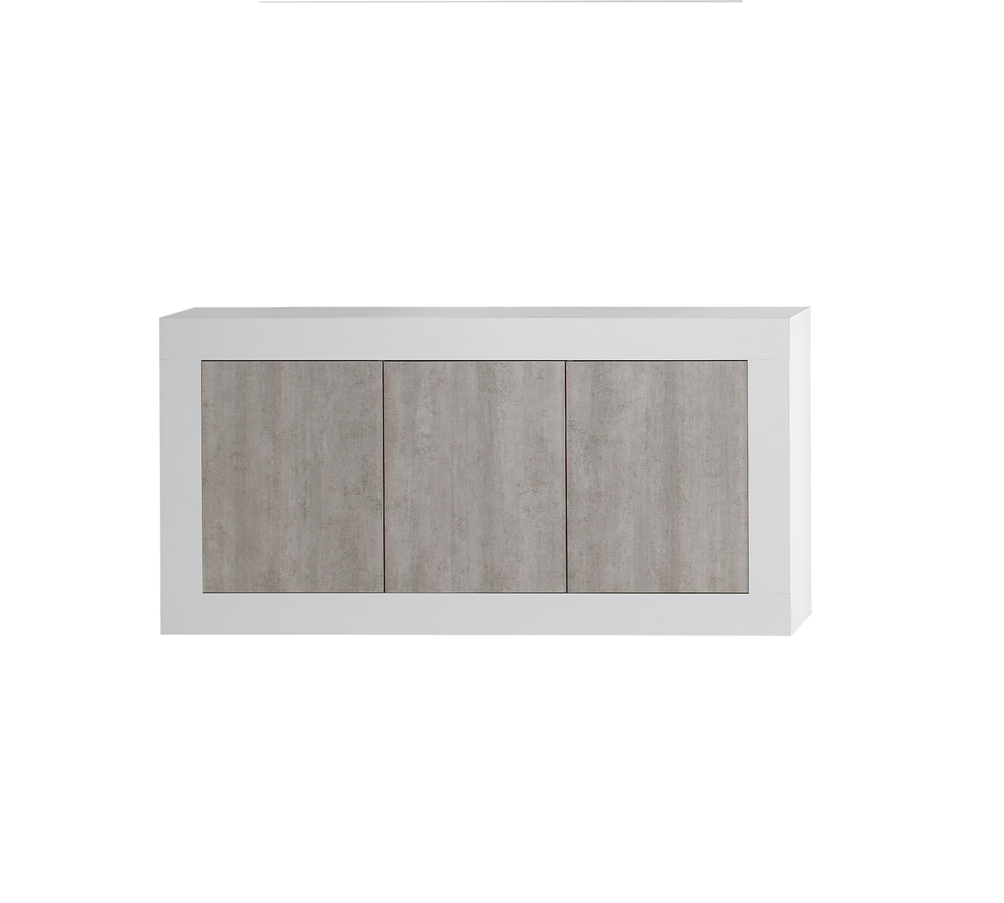 modern Sideboard with 3 doors in white and grey wood finish