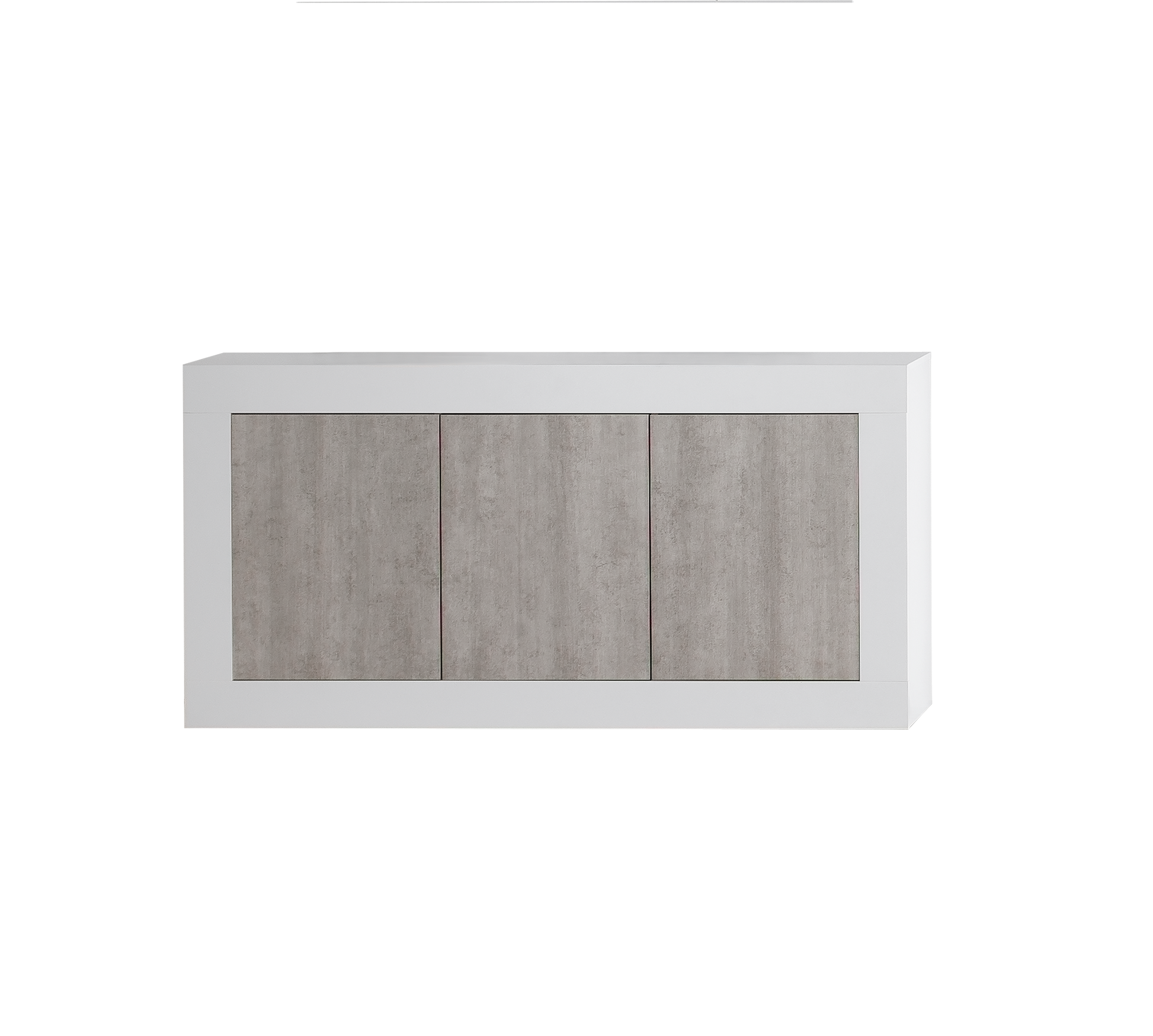 modern Sideboard with 3 doors in white and grey wood finish